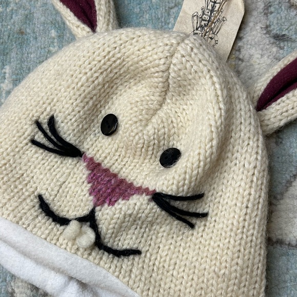 NWT Mohair Wool Bunny Rabbit Beanie - Picture 2 of 9